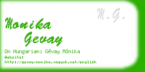 monika gevay business card