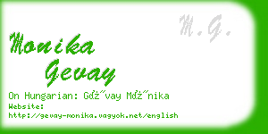 monika gevay business card